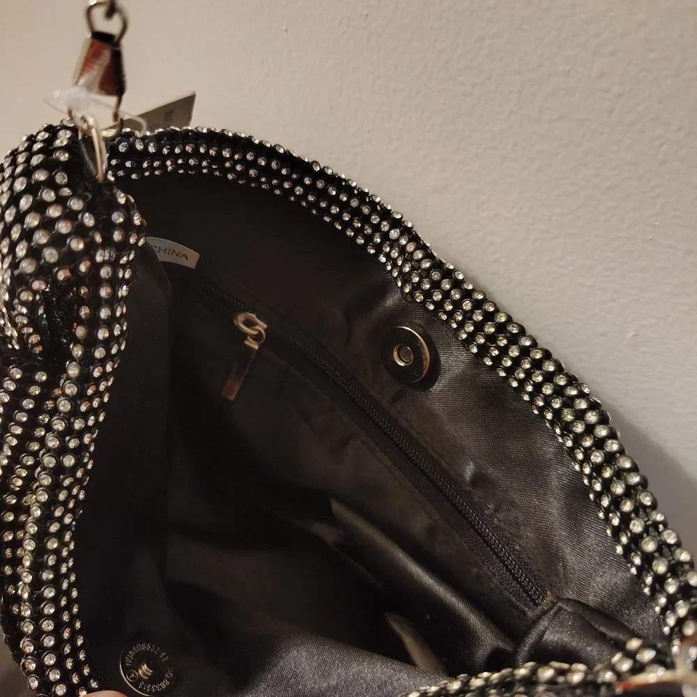 Stylish Black and Silver Women's Clutch